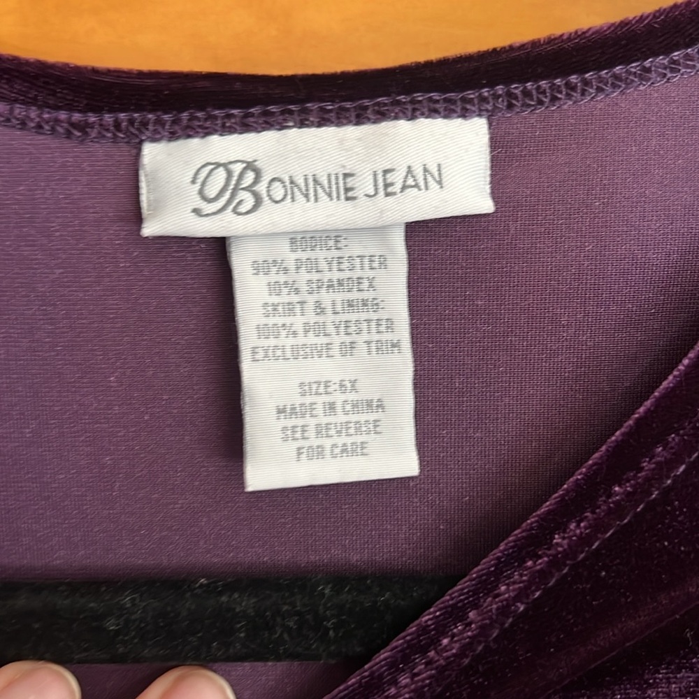 Bonnie Jean Purple & Gold Formal Dress, Girls 6X - Picture 5 of 12